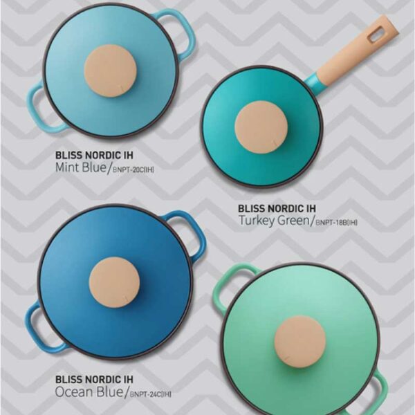 Bộ nồi ceramic chống dính hiệu POONGNYUN BNPT-4PCS [4 nồi]