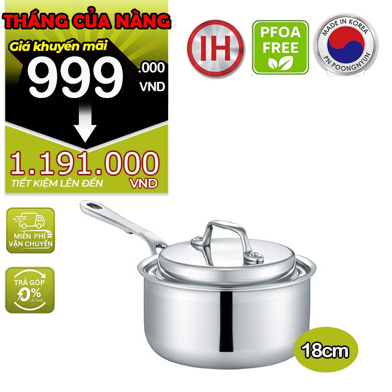 Nồi quánh inox hiệu POONGNYUN [PN] WTPIH-16B [1.6L]