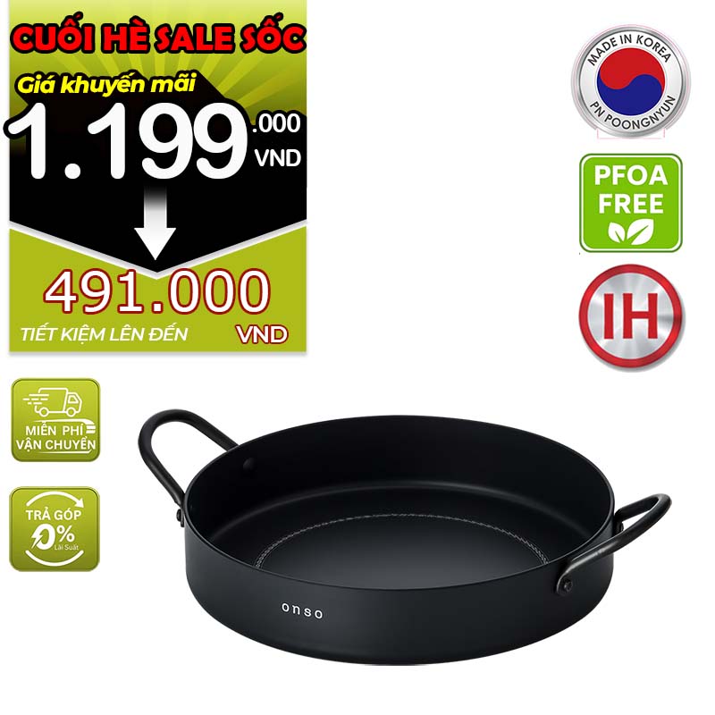 Chảo nhôm đa năng chống dính hiệu POONGNYUN [PN] OLFP-28(IH) [28CM]