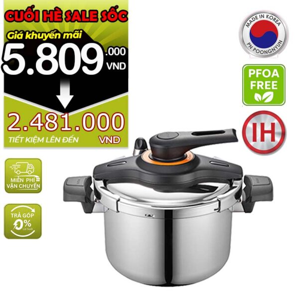 Nồi áp suất inox hiệu POONGNYUN [PN] VTSPC-10 [5.5L]