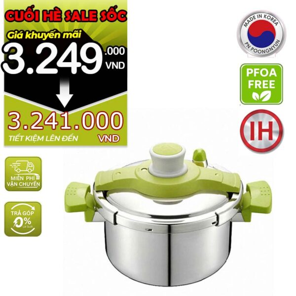 Nồi áp suất inox hiệu POONGNYUN [PN] VTPC-22C [4.5L]