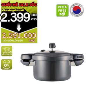 Nồi áp suất nhôm chống dính hiệu POONGNYUN [PN] BMPC-06 [3.4L]