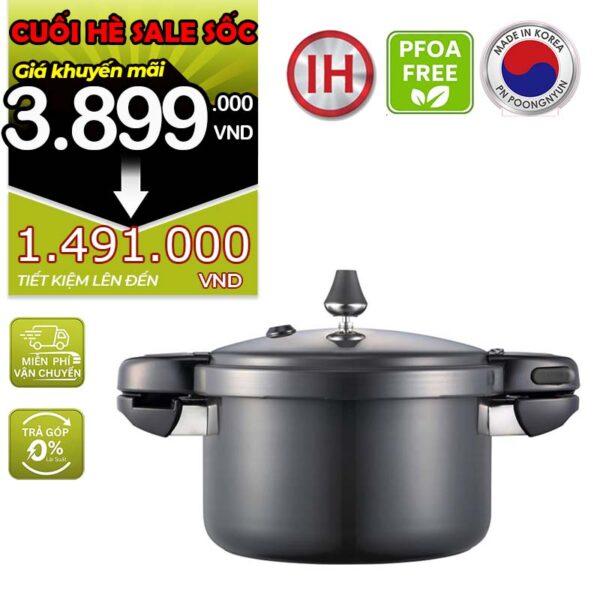 Nồi áp suất nhôm chống dính hiệu POONGNYUN [PN] BMPC-08(IH) [4.2L]
