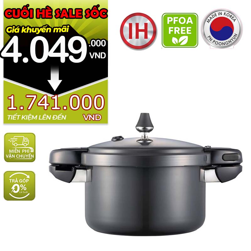 Nồi áp suất nhôm chống dính hiệu POONGNYUN [PN] BMPC-10(IH) [5.2L]