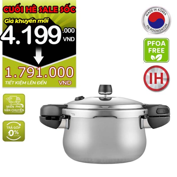 Nồi áp suất inox hiệu POONGNYUN [PN] HNHPC-10(IH) [6.0L]