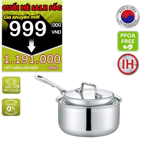 Nồi quánh inox hiệu POONGNYUN [PN] WTPIH-16B [1.6L]