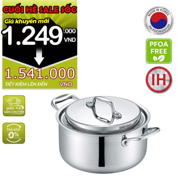 Nồi casserole inox hiệu POONGNYUN [PN] WTPIH-20C [3.2L]