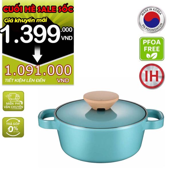 Nồi casserole ceramic chống dính hiệu POONGNYUN [PN] BNPT-20C(IH) [2.3L]