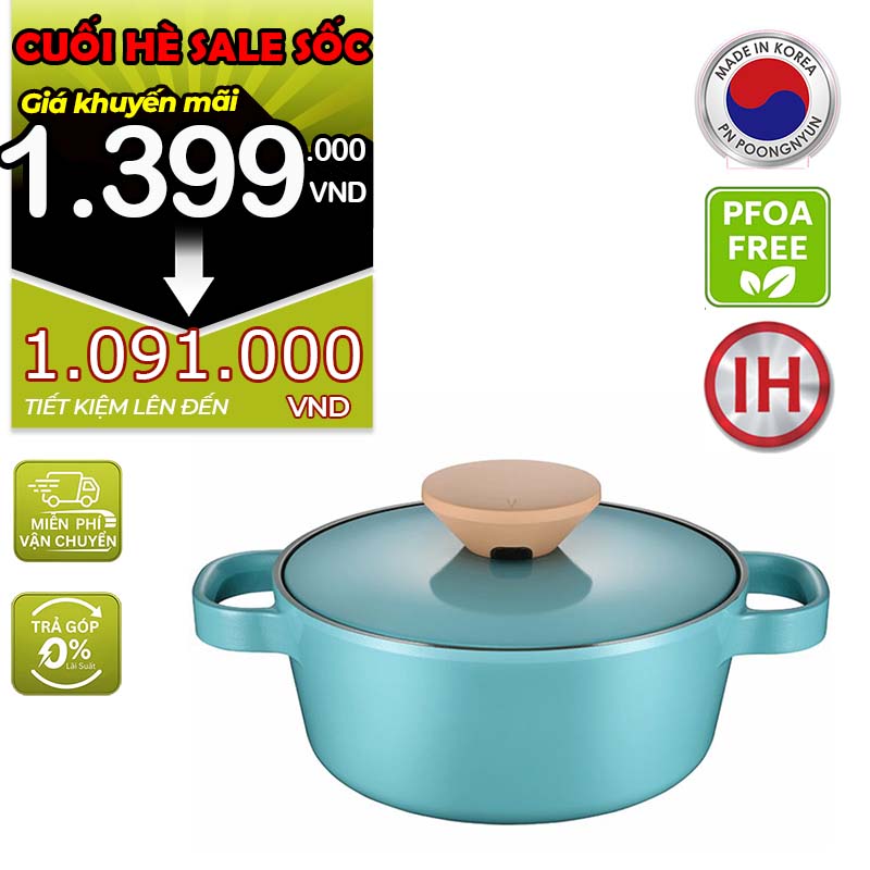 Nồi casserole ceramic chống dính hiệu POONGNYUN [PN] BNPT-20C(IH) [2.3L]
