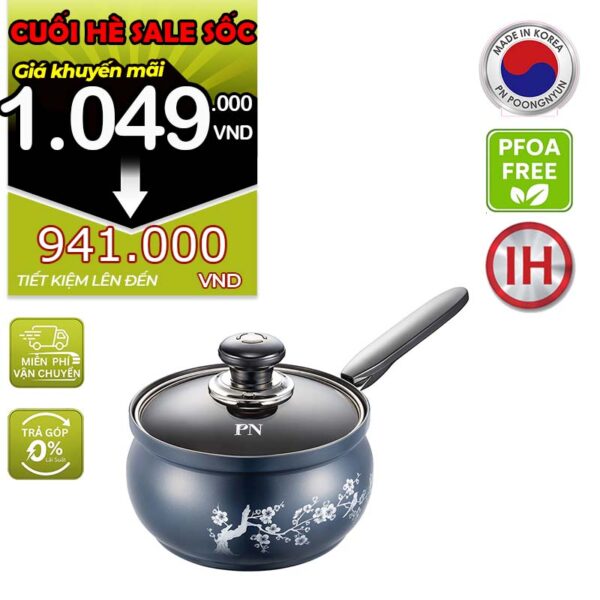 Nồi quánh nhôm chống dính hiệu POONGNYUN [PN] FMPT-18B(IH) [2.3L]
