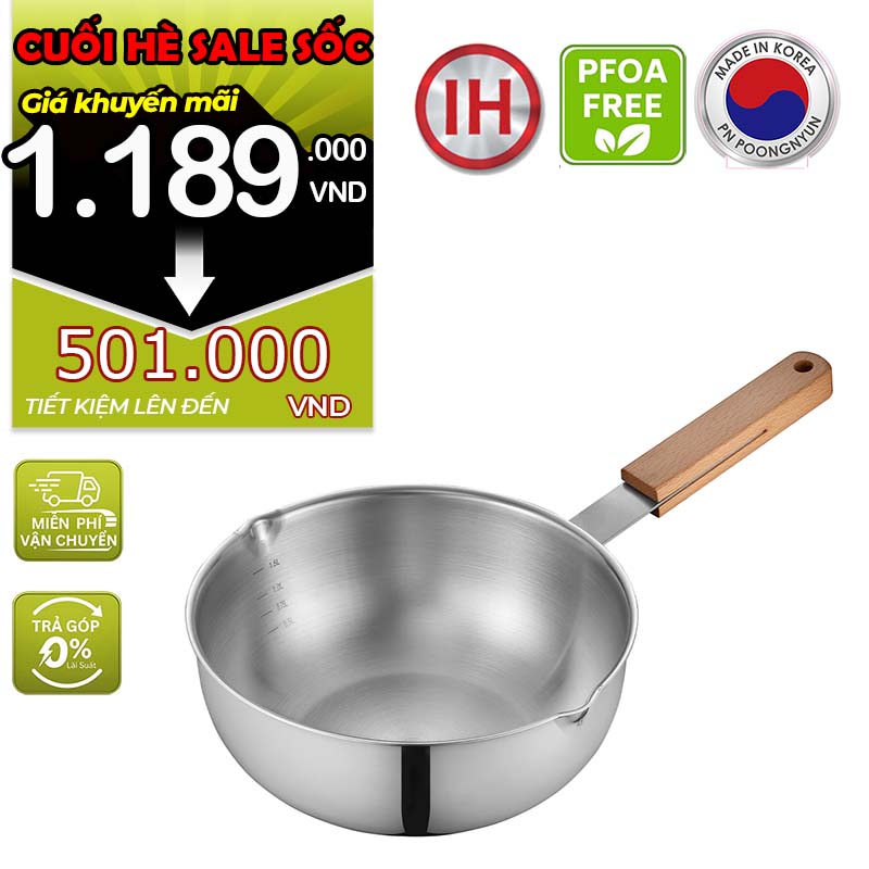 Nồi quánh Inox cao cấp hiệu POONGNYUN [PN] WWMPT-20B(IH) [2.2L]