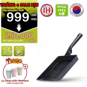 Chảo gang vuông chống dính chiên trứng hiệu POONGNYUN [PN] MHFP-25S(IH) [25x22CM]