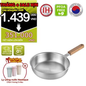 Chảo Inox lồng sâu hiệu POONGNYUN [PN] WWSP-22(IH) [22CM]
