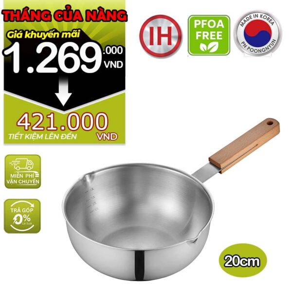 Nồi quánh Inox cao cấp hiệu POONGNYUN [PN] WWMPT-20B(IH) [2.2L]