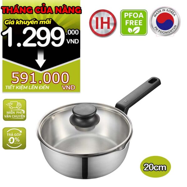 Nồi quánh Inox cao cấp hiệu POONGNYUN [PN] WNPT-20B(IH) [1.5L]