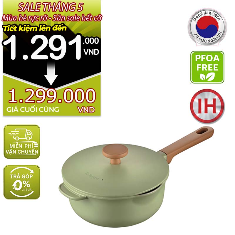 Nồi quánh ceramic chống dính hiệu POONGNYUN BLRPT-20B(IH) [2.1L]