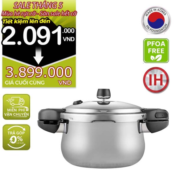 Nồi áp suất inox hiệu POONGNYUN HNHPC-10(IH) [6.0L]