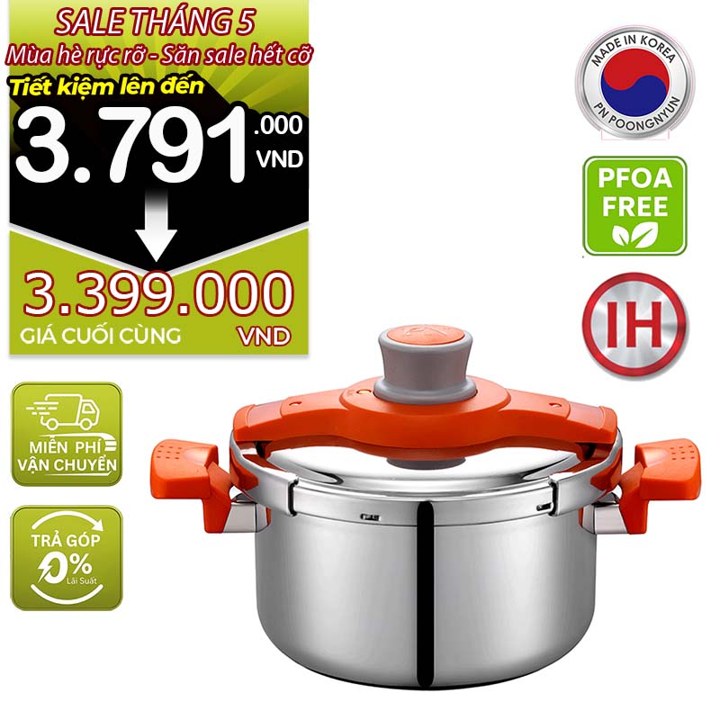 Nồi áp suất inox hiệu POONGNYUN VBVPC-08 [4.5L]