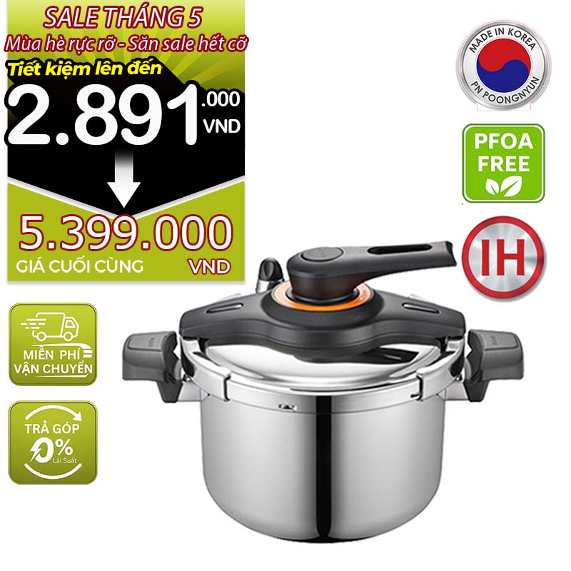 Nồi áp suất inox hiệu POONGNYUN VTSPC-10 [5.5L]