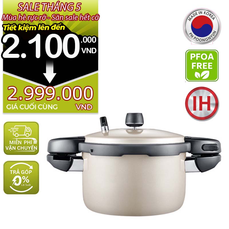 Nồi áp suất nhôm chống dính hiệu POONGNYUN BEDPC-06(IH) [3.5L]