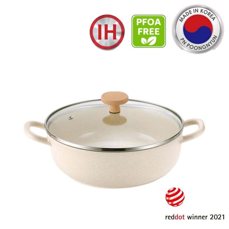 Nồi lẩu ceramic chống dính hiệu POONGNYUN [PN] BLRMPT-24CL(IH) [2.3L]